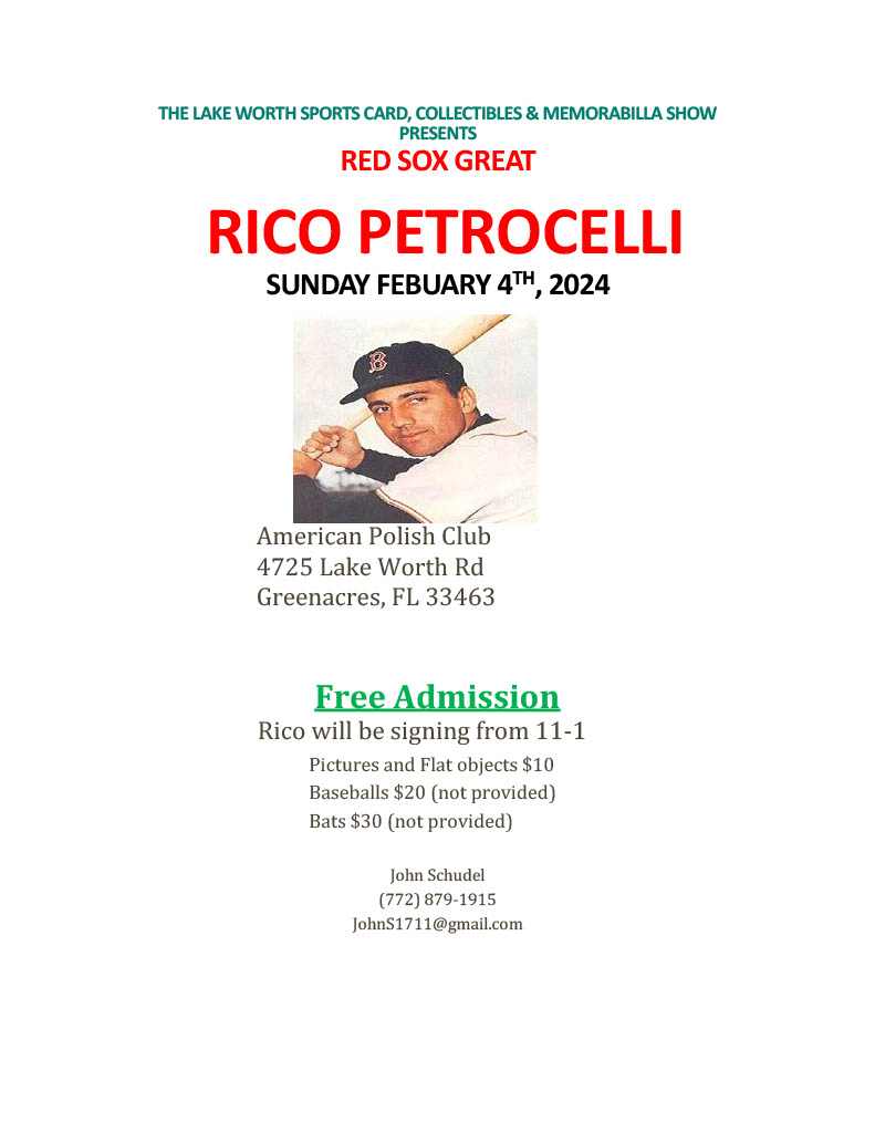 Rico Petrocelli Autograph Signing - Greenacres