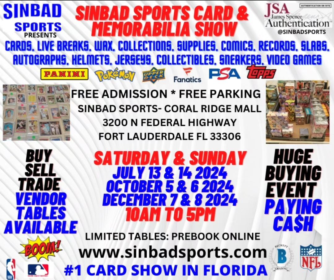 Sinbad Sports Card & Memorabilia Show - Fort Lauderdale