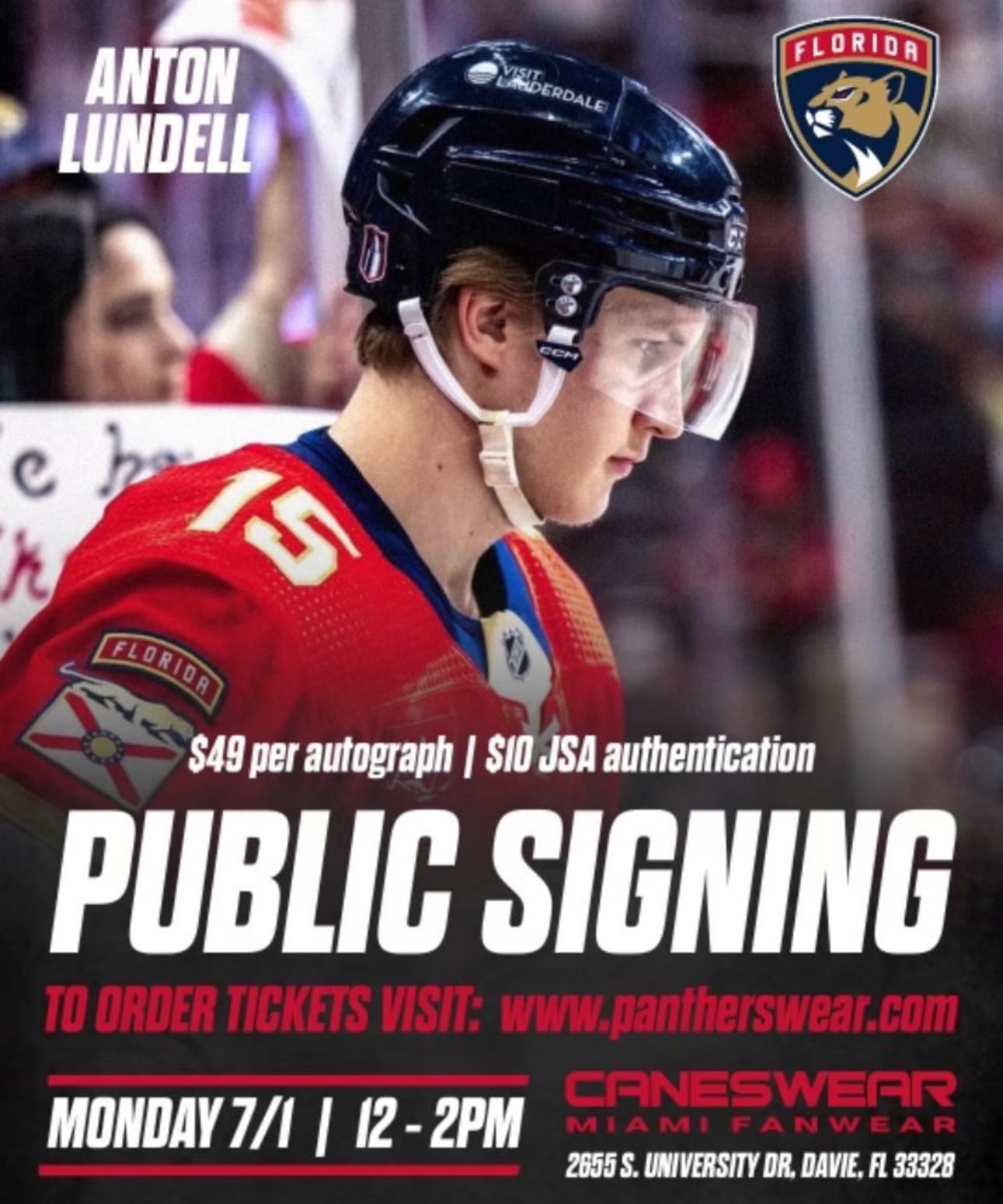 Anton Lundell, Niko Mikkola Autograph Signing - Davie