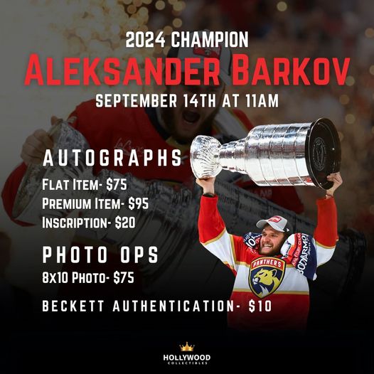 Aleksander Barkov Autograph Signing - Hollywood