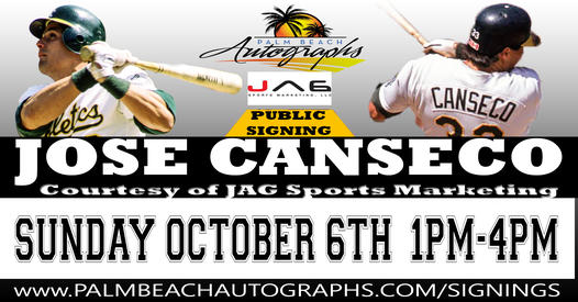 Jose Canseco Autograph Signing - Wellington