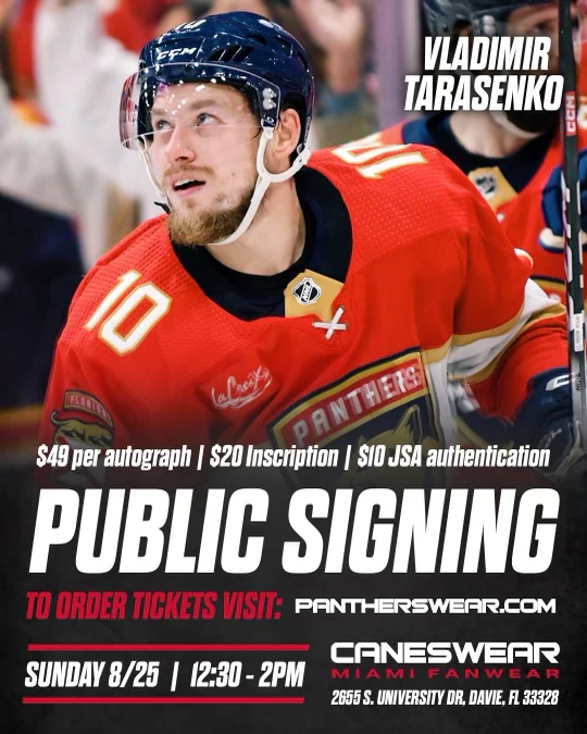 Vlaldimir Tarasenko Autograph Signing - Davie