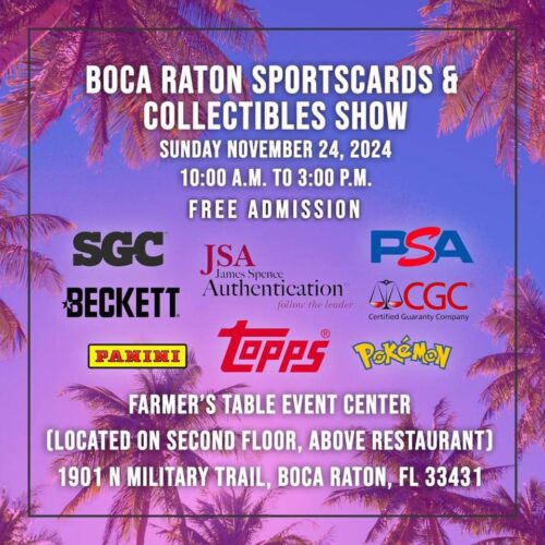 Boca Raton Sportscards & Collectibles Show – Boca Raton – Florida ...