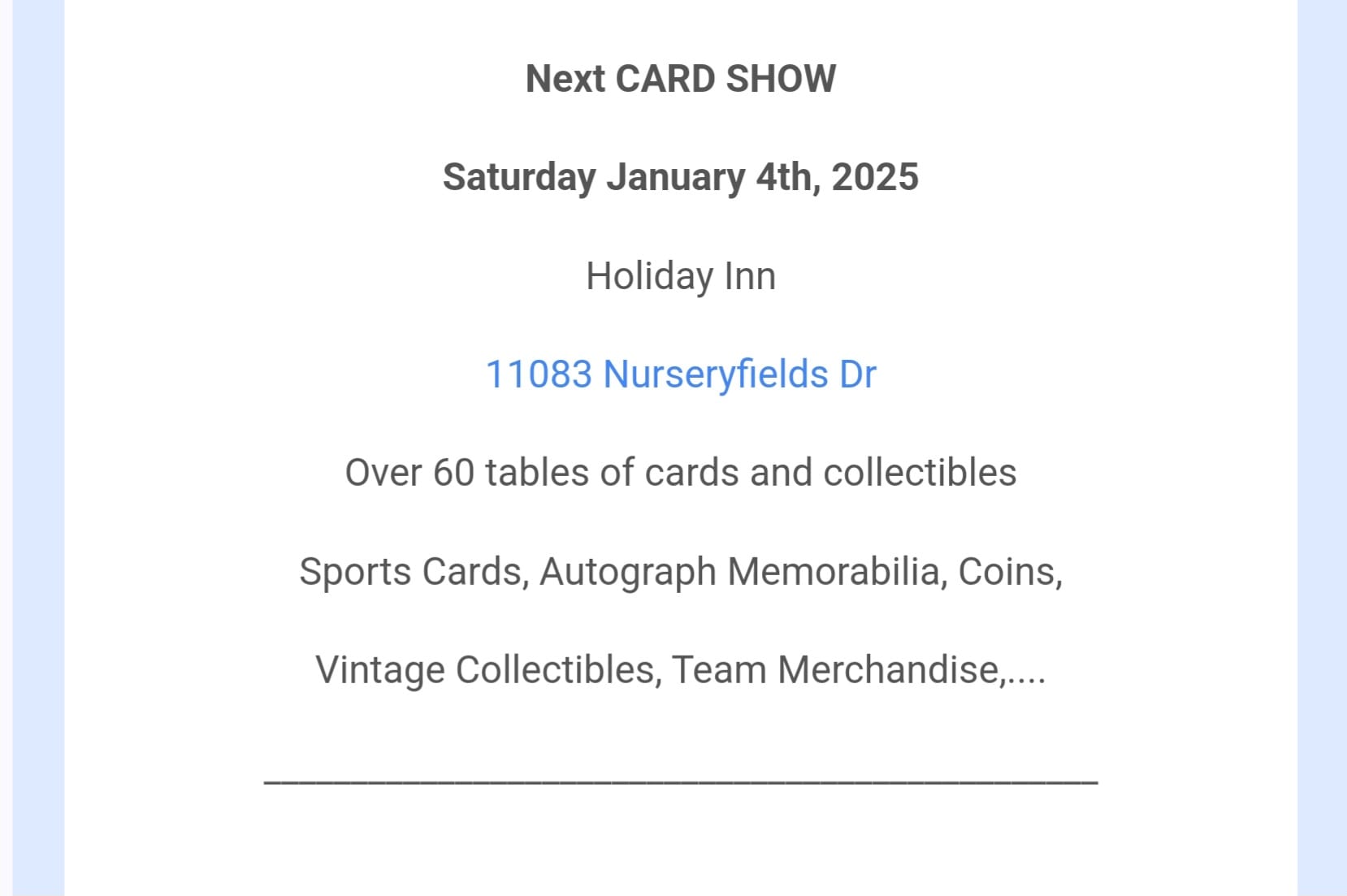 Jacksonville Sports Cards Show - Jacksonville