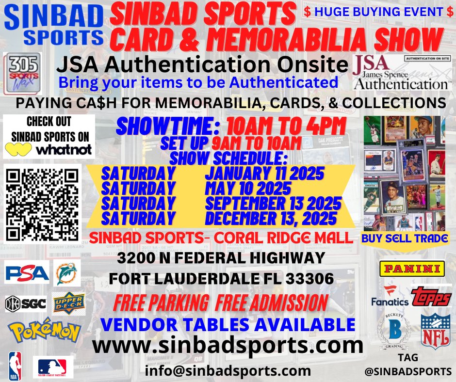 Sinbad Sports Card & Memorabilia Show - Fort Lauderdale