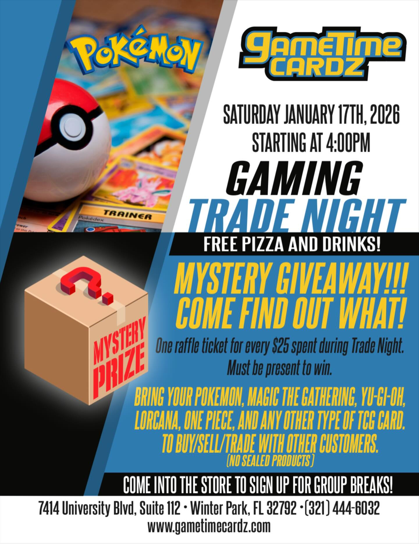 Gaming Trade Night at Game Time Cardz - Winter Park