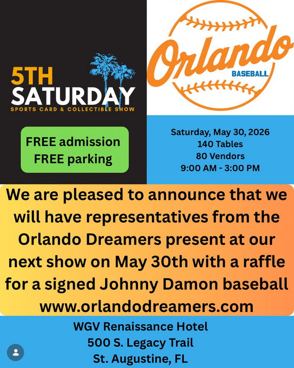 5th Saturday Sports Card & Collectibles Show - St. Augustine