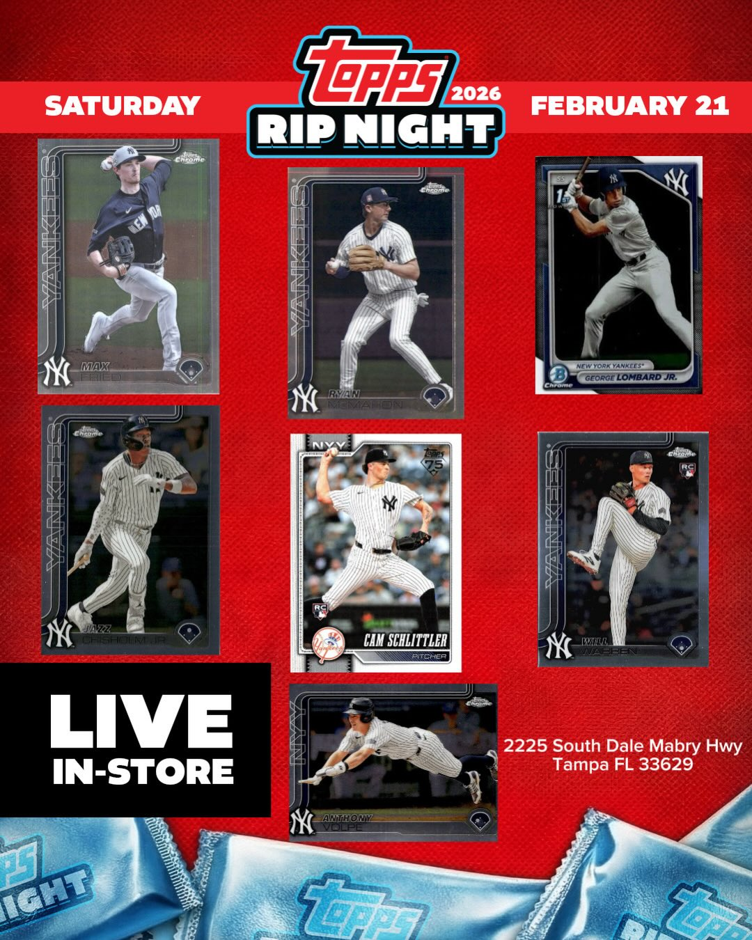 Topps Rip Night at Baseball Card Clubhouse - Tampa