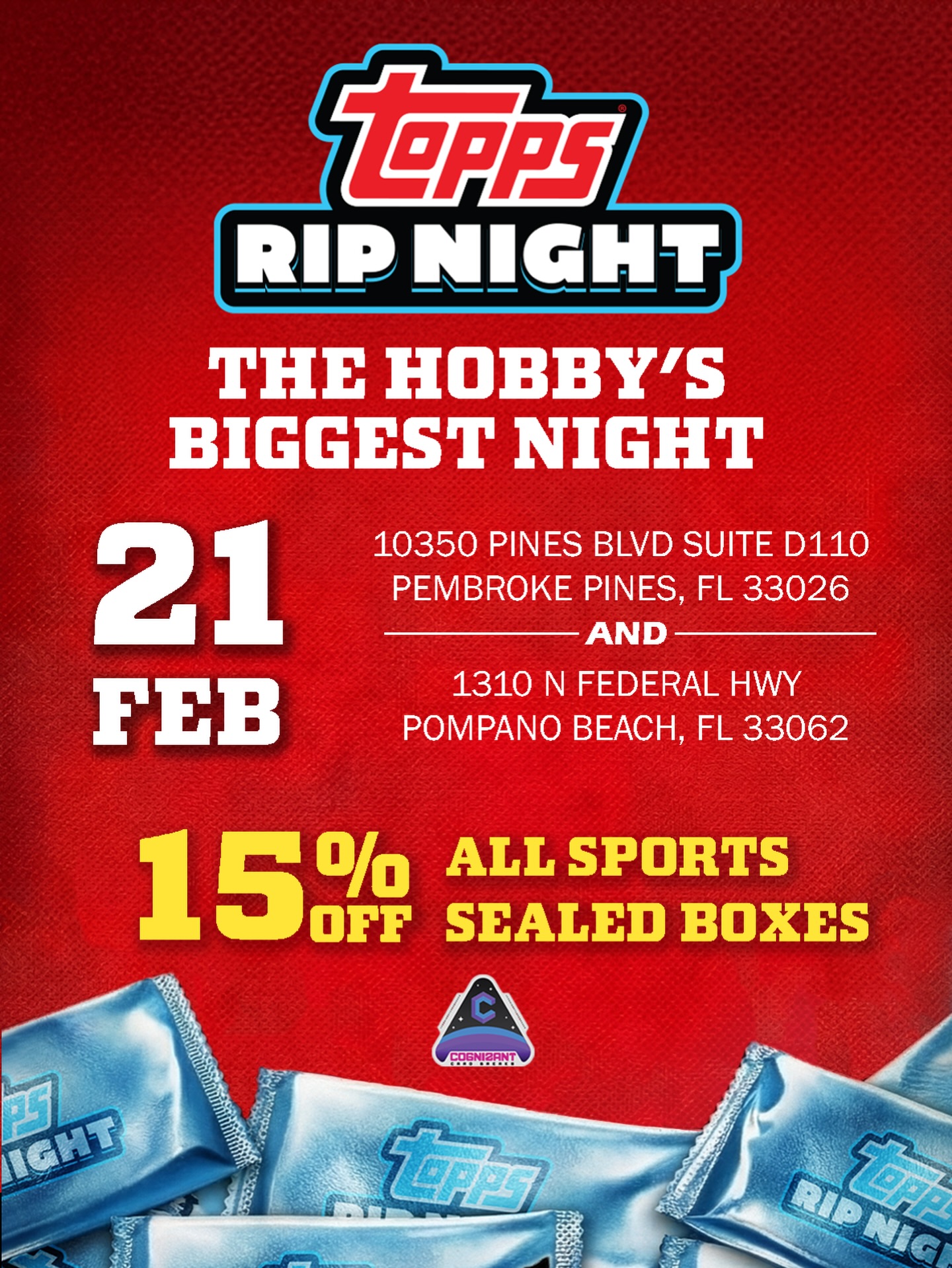 Topps Rip Night at Cognizant Cards - Pembroke Pines