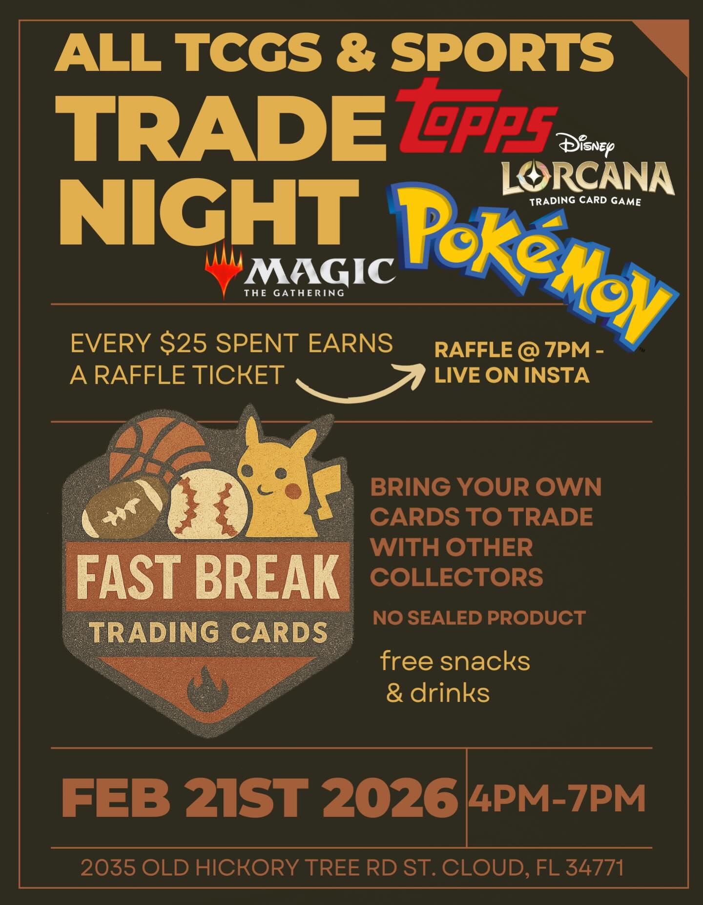 All TCGS & Sports Trade Night at Fast Break Trading Cards - St. Cloud