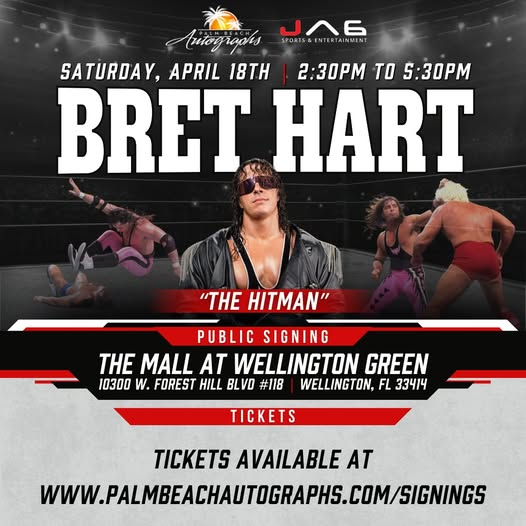 Bret Hart Autograph Signing - Wellington