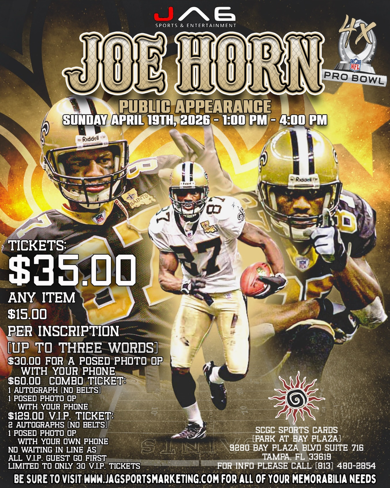 Joe Horn Autograph Signing - Tampa