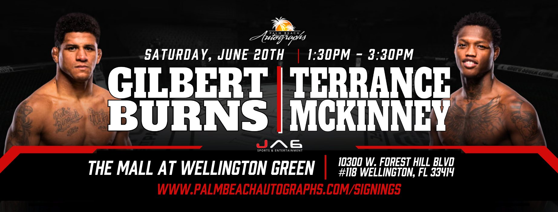 Gilbert Burns, Terrance McKinney Autograph Signing - Wellington