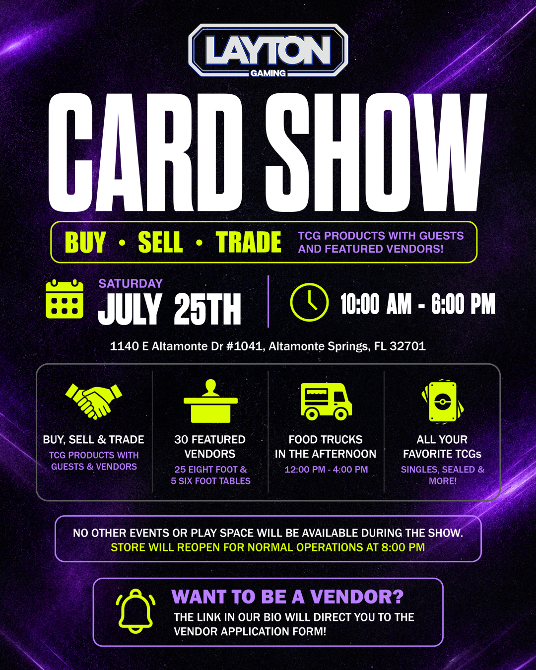 Layton Gaming Card Show - Altamonte Springs