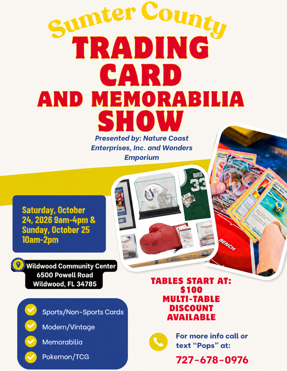 Sumter County Trading Card and Memorabilia Show - Wildwood